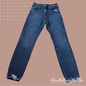 Just Black Denim Made in USA High Rise Distressed Skinny Jeans Size 29/8